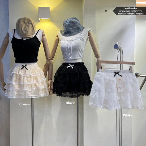 Ladies Lacey Layered Mini Skirts